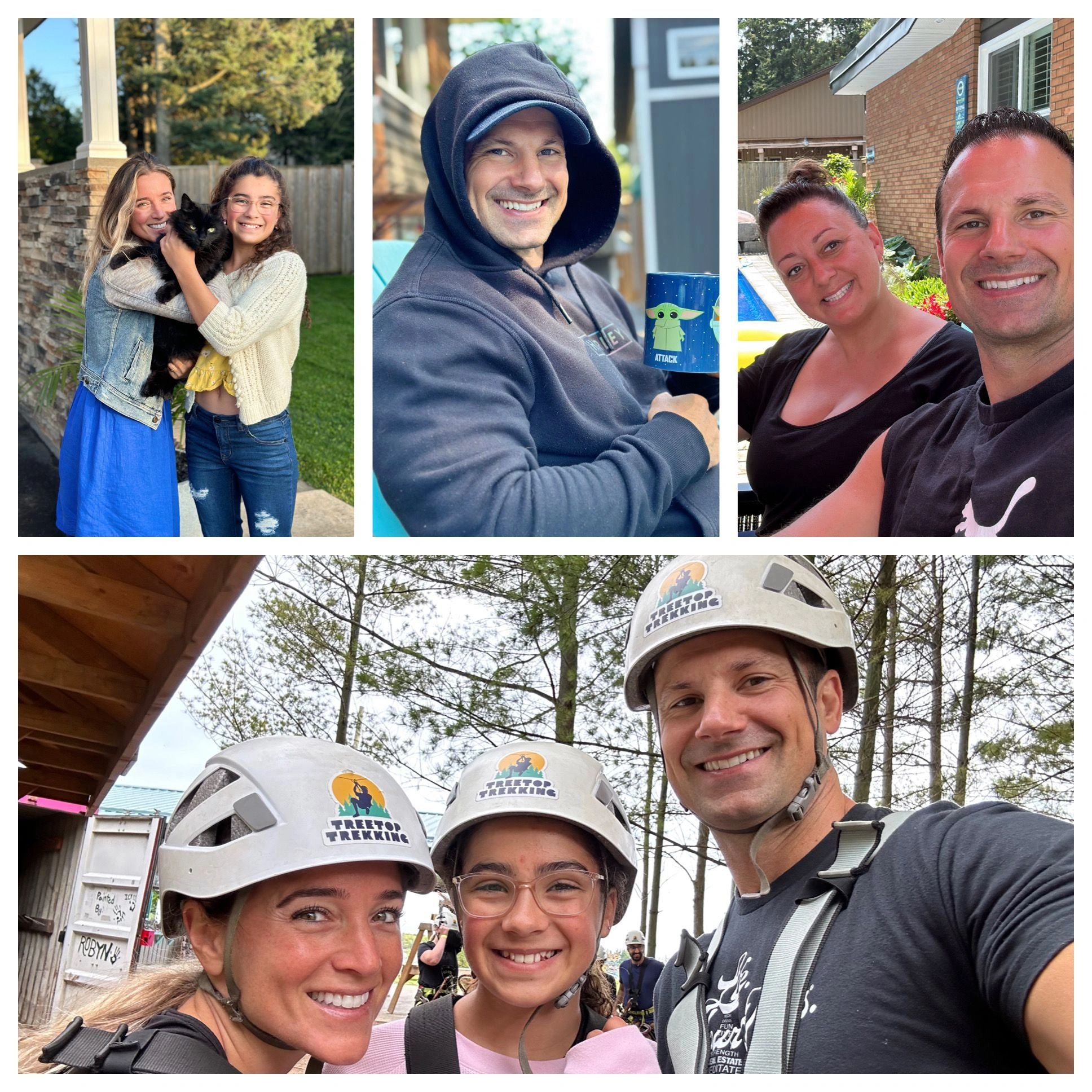 Collage of family and summer activities